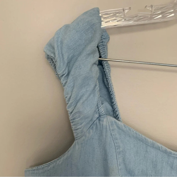 Old Navy Cotton Blue Chambray Mini Summer Dress XL - Picture 7 of 13